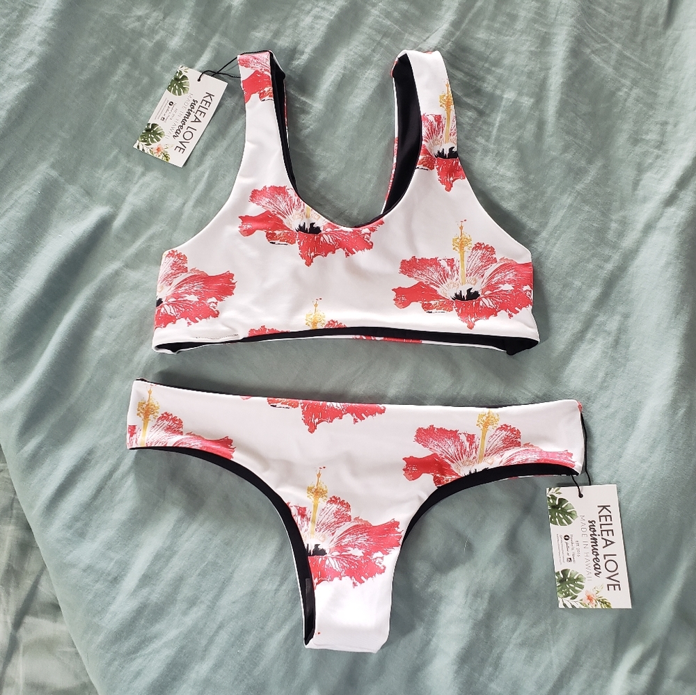 Kelea Love bikini set in hibiscus